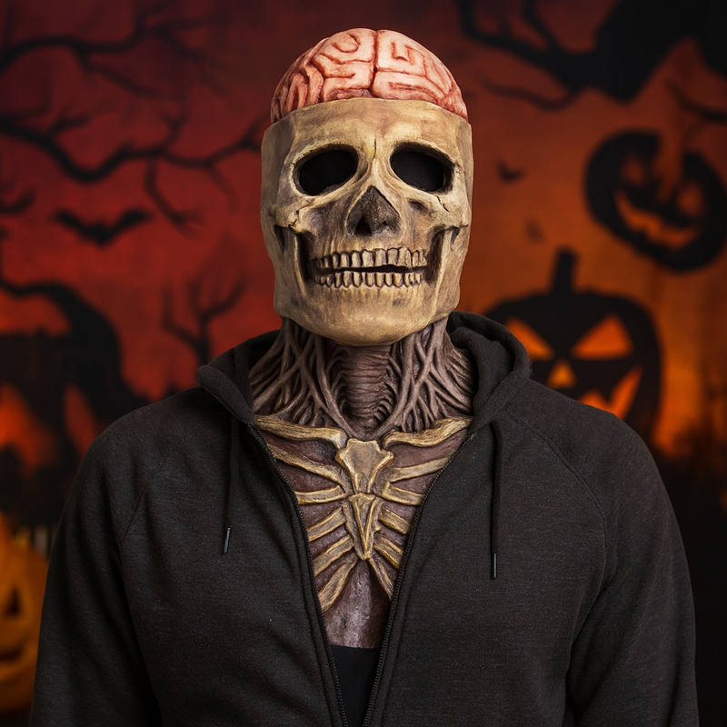 Maschera Scheletro Halloween Con Mascella Mobile | Lucelina