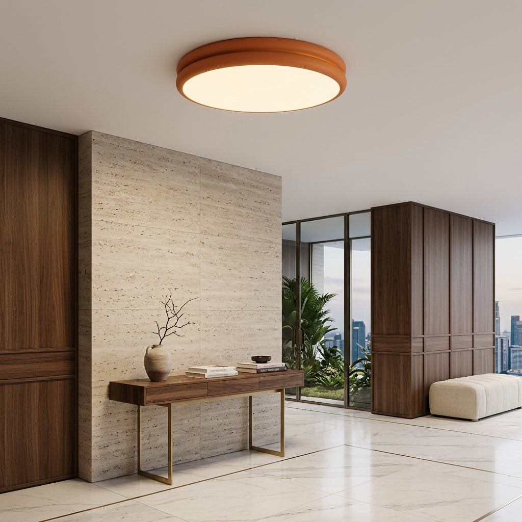 Lampada da Soffitto a Plafoniera con Doppio Strato e Design Rotondo | Fiorenzaia