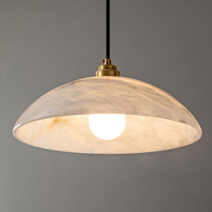 Lampada a Sospensione in Marmo Naturale a Cupola | Pietralinda