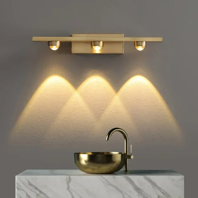 Lampada Lineare Ottone LED per Quadri Parete Interni | Calanova