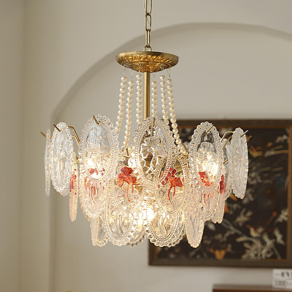 Lampadario a Sospensione con Dischi in Vetro Decorativo | Alberino