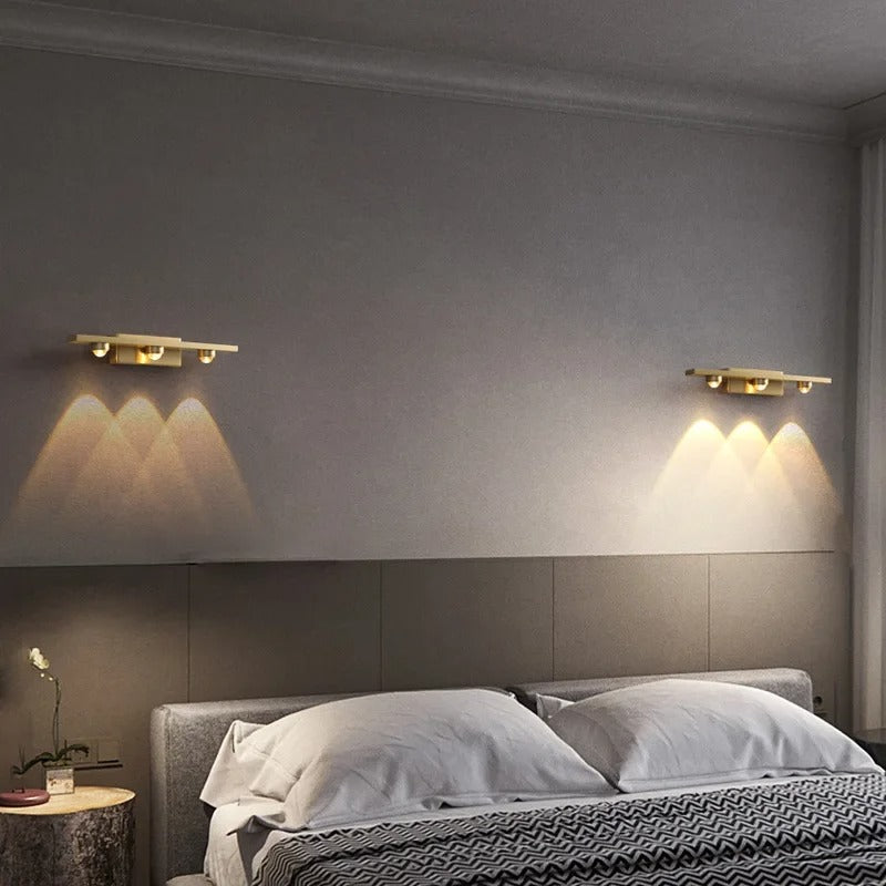 Lampada Lineare Ottone LED per Quadri Parete Interni | Calanova