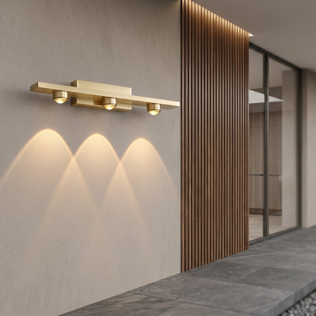 Lampada Lineare Ottone LED per Quadri Parete Interni | Calanova