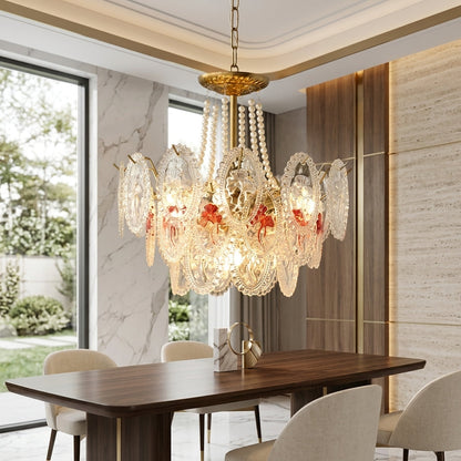 Lampadario a Sospensione con Dischi in Vetro Decorativo | Alberino