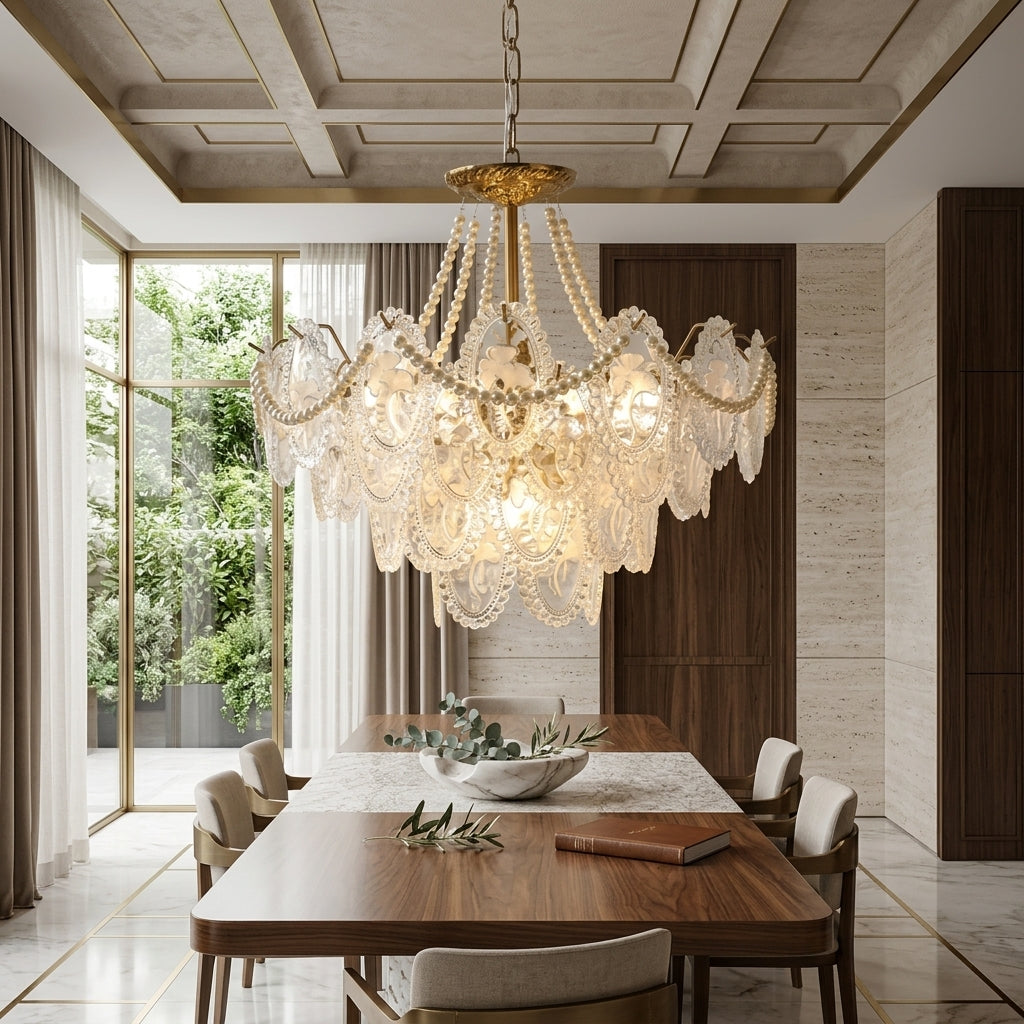 Lampadario a Sospensione con Dischi in Vetro Decorativo | Alberino