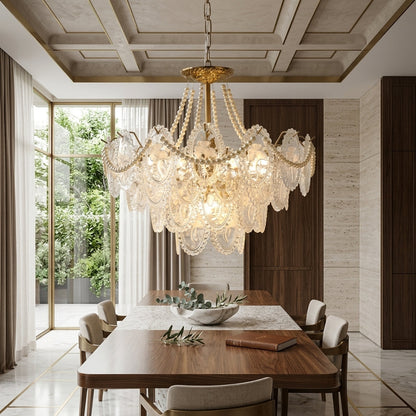 Lampadario a Sospensione con Dischi in Vetro Decorativo | Alberino