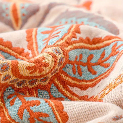 Coperta Floreale con Frange per Divano | Fiorlena