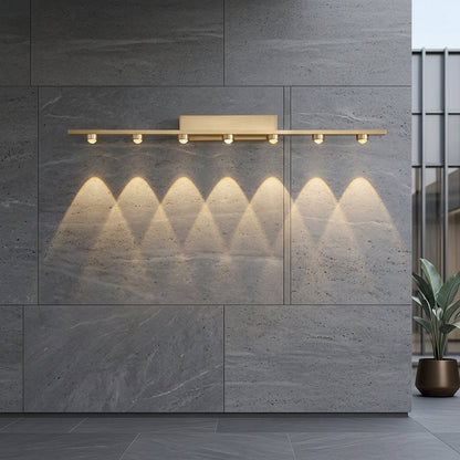 Lampada Lineare Ottone LED per Quadri Parete Interni | Calanova