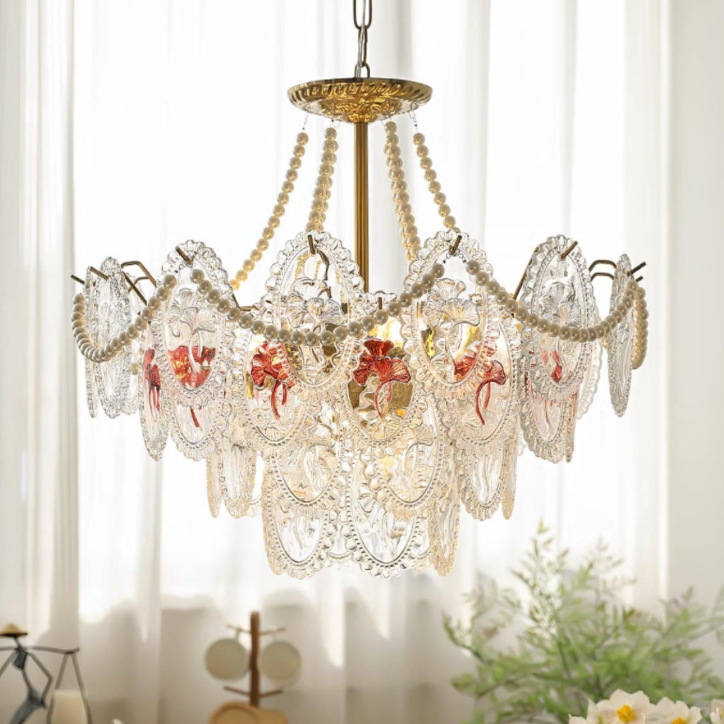Lampadario a Sospensione con Dischi in Vetro Decorativo | Alberino