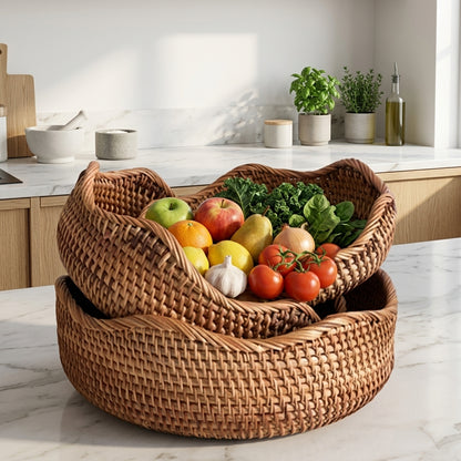 Cestino Intrecciato Artigianale Portaoggetti per Casa Multiuso | Viminia