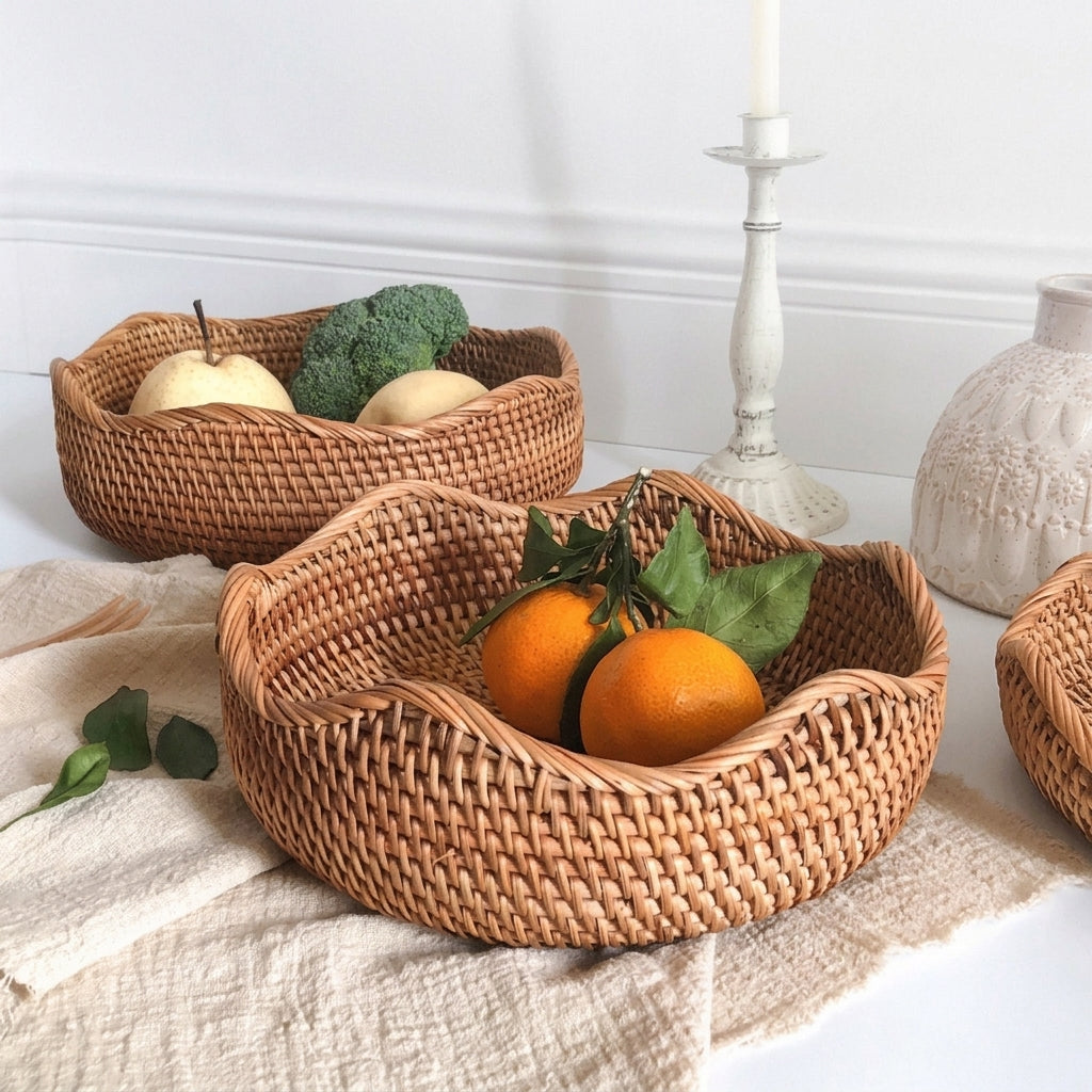 Cestino Intrecciato Artigianale Portaoggetti per Casa Multiuso | Viminia