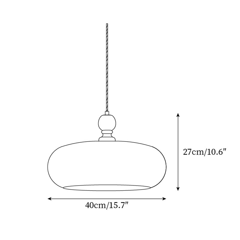 Lampada Vetro Ambra Sospesa Regolabile Stile Vintage LED | Caladina