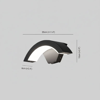 Lampada LED Curva da Parete Esterna con Sensore Movimento | Vallafiore