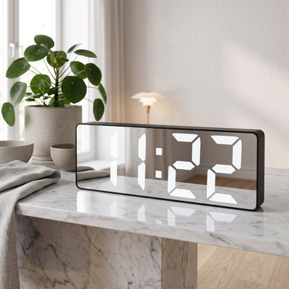 Sveglia Digitale LED con Display a Specchio | Lucentia