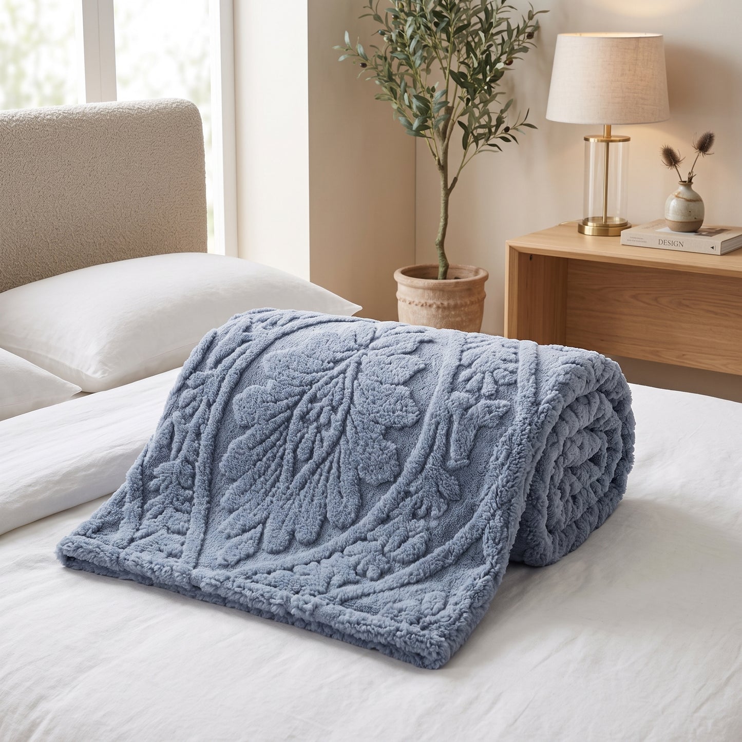Coperta Morbida Jacquard con Motivo Intrecciato | Morbivela
