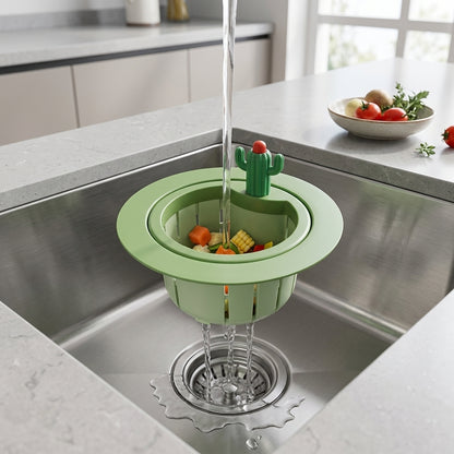 Filtro Scarico Lavello Cucina Design Cactus Raccogli Rifiuti Ecologico | Carabella