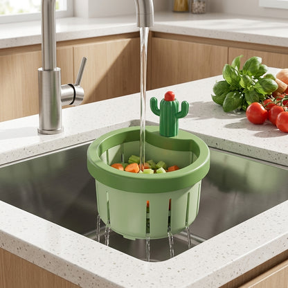 Filtro Scarico Lavello Cucina Design Cactus Raccogli Rifiuti Ecologico | Carabella