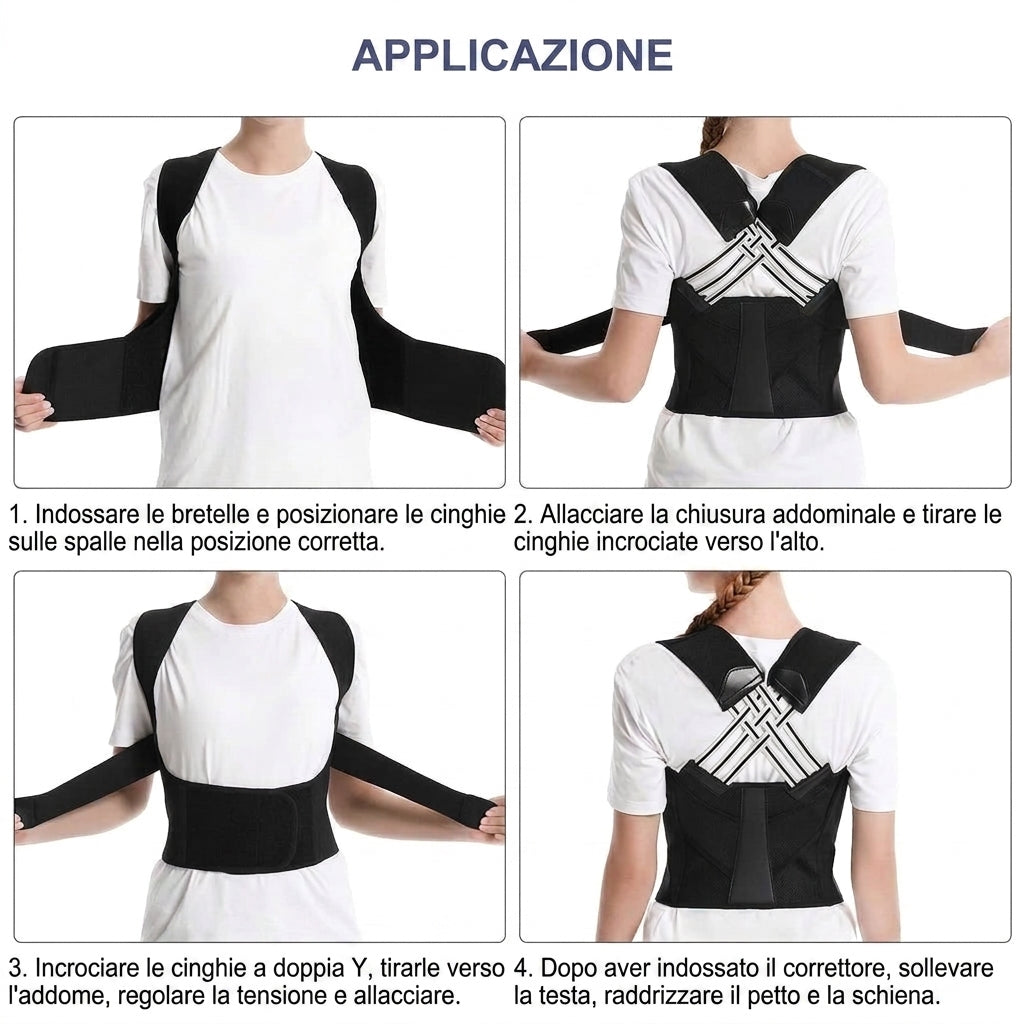 Supporto per Schiena con Chiusura Regolabile e Ampi Pannelli sulle Spalle | Elorina