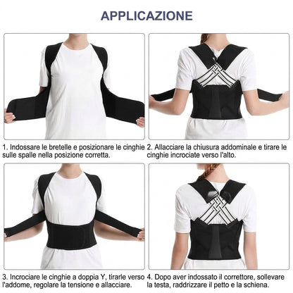 Supporto per Schiena con Chiusura Regolabile e Ampi Pannelli sulle Spalle | Elorina