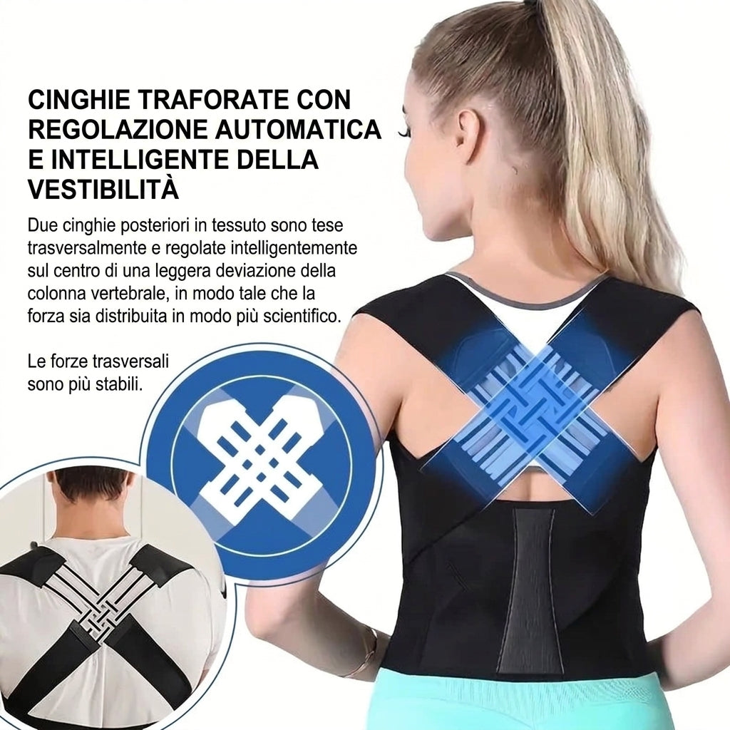 Supporto per Schiena con Chiusura Regolabile e Ampi Pannelli sulle Spalle | Elorina