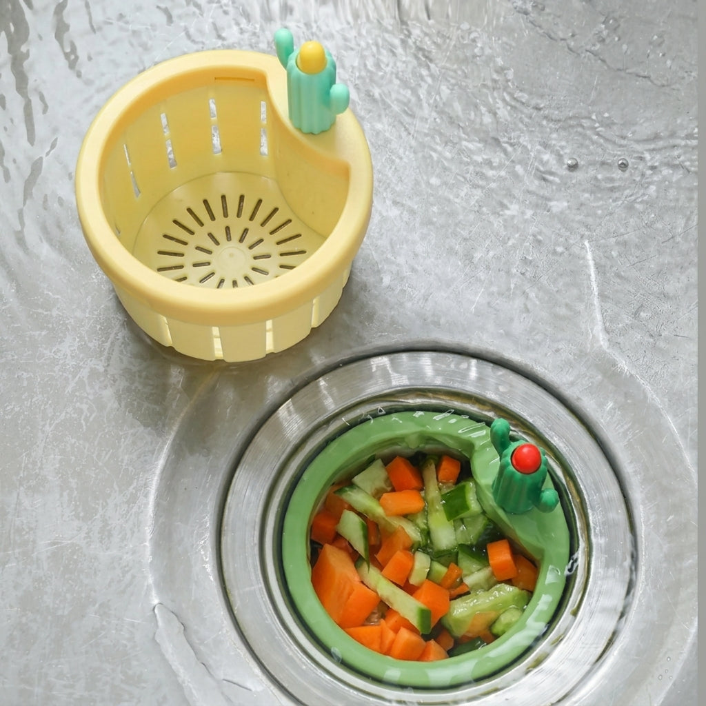 Filtro Scarico Lavello Cucina Design Cactus Raccogli Rifiuti Ecologico | Carabella