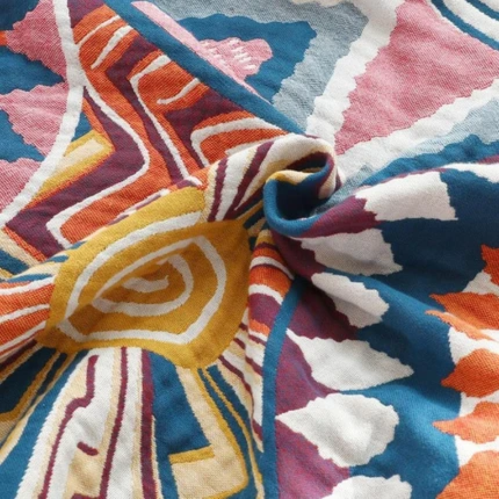 Coperta in Cotone Jacquard per Divano Letto | Tessiora