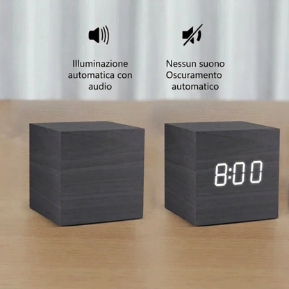 Sveglia Digitale LED con Controllo Vocale | Temporia