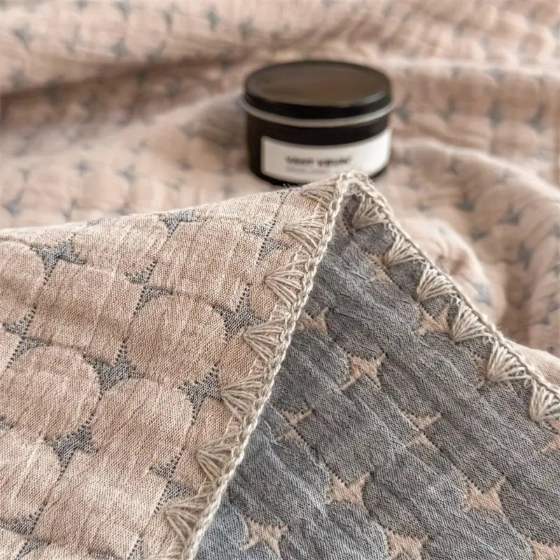 Coperta Estiva in Cotone a Trama Waffle per Divano Letto | Morbelia