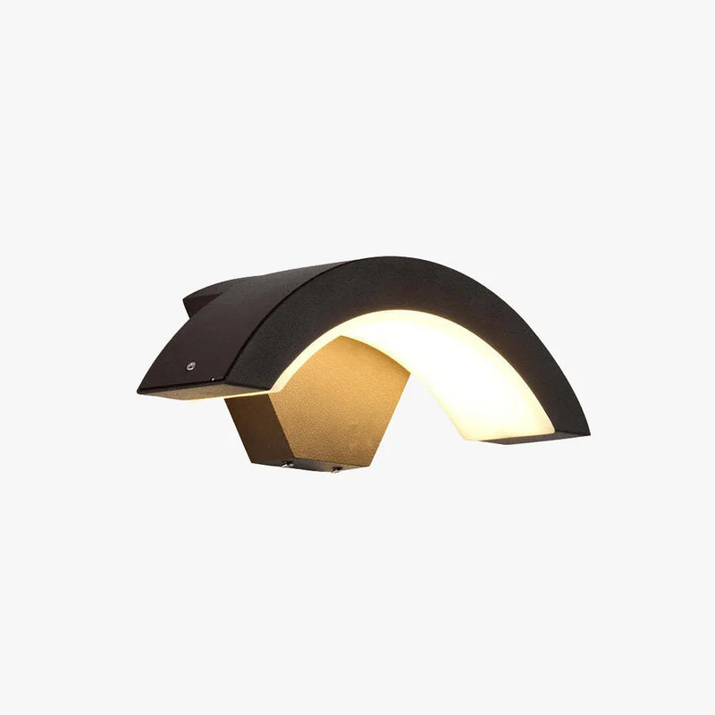 Lampada LED Curva da Parete Esterna con Sensore Movimento | Vallafiore