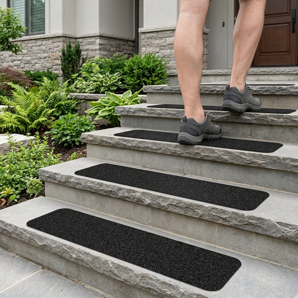 Strisce Antiscivolo per Scale 10 Pezzi 80 Grit Resistenti alle Intemperie | Capaluce