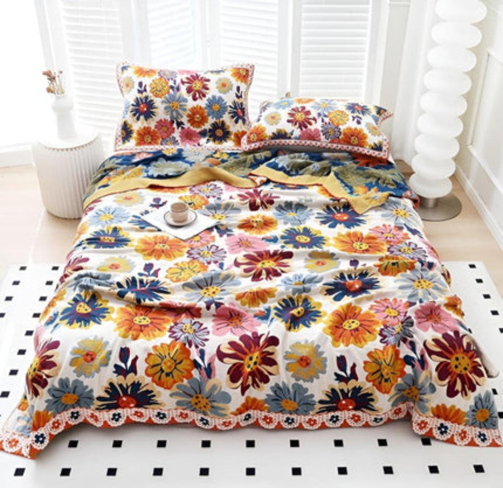 Coperta Floreale Rettangolare Multiuso per Divano Letto | Elyvora