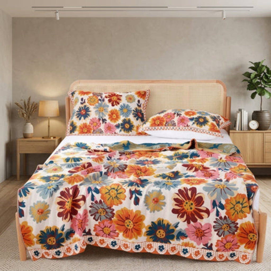 Coperta Floreale Rettangolare Multiuso per Divano Letto | Elyvora