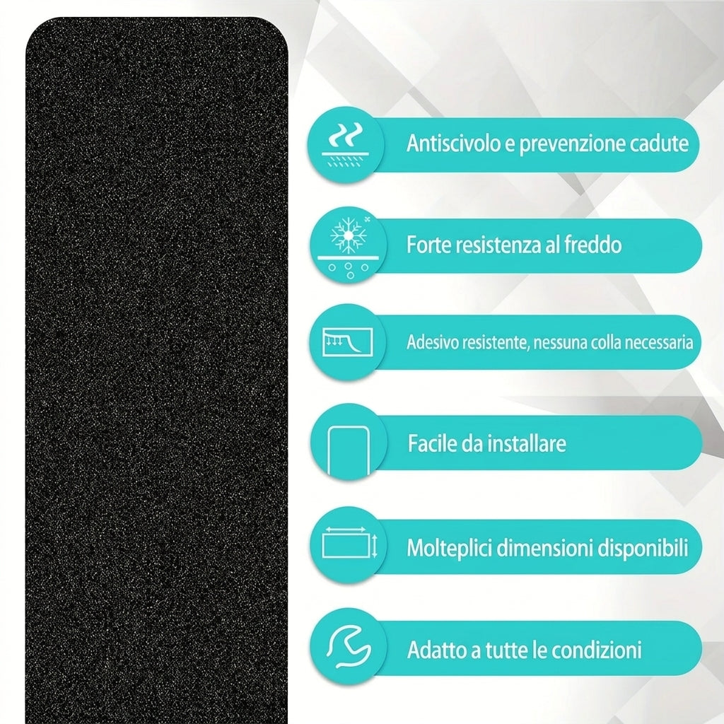Strisce Antiscivolo per Scale 10 Pezzi 80 Grit Resistenti alle Intemperie | Capaluce