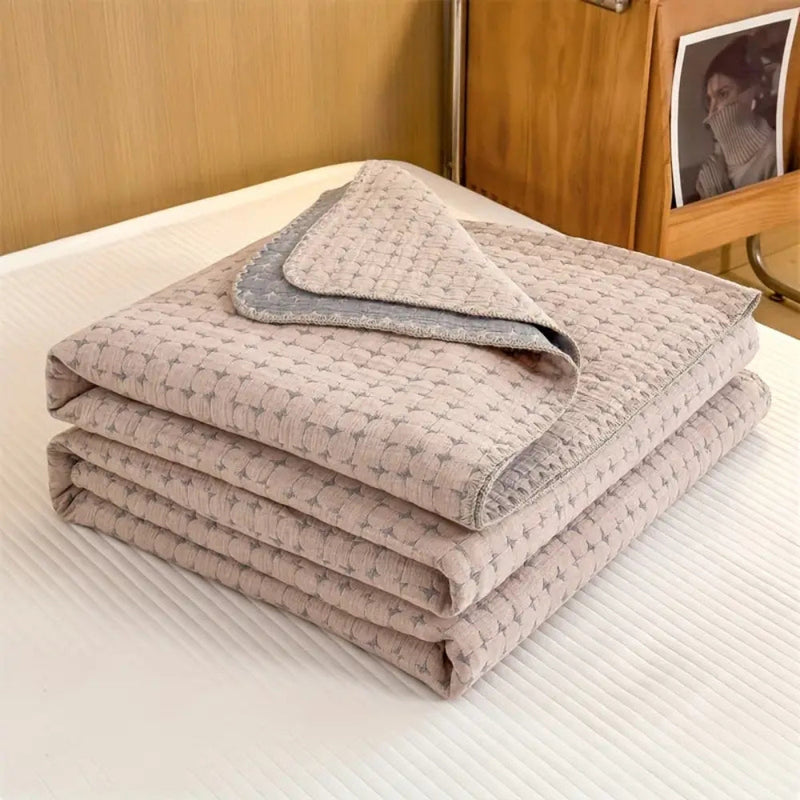 Coperta Estiva in Cotone a Trama Waffle per Divano Letto | Morbelia