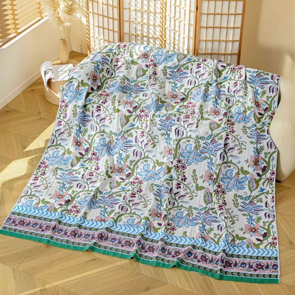 Coperta Floreale Multifunzione per Divano e Letto Matrimoniale | Zymerith