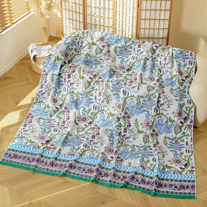Coperta Floreale Multifunzione per Divano e Letto Matrimoniale | Zymerith