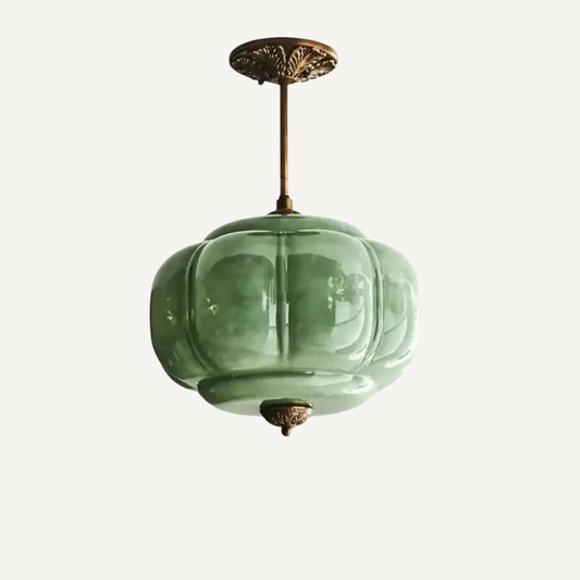 Lampada a Sospensione in Vetro Opalino Vintage | Vetraluna