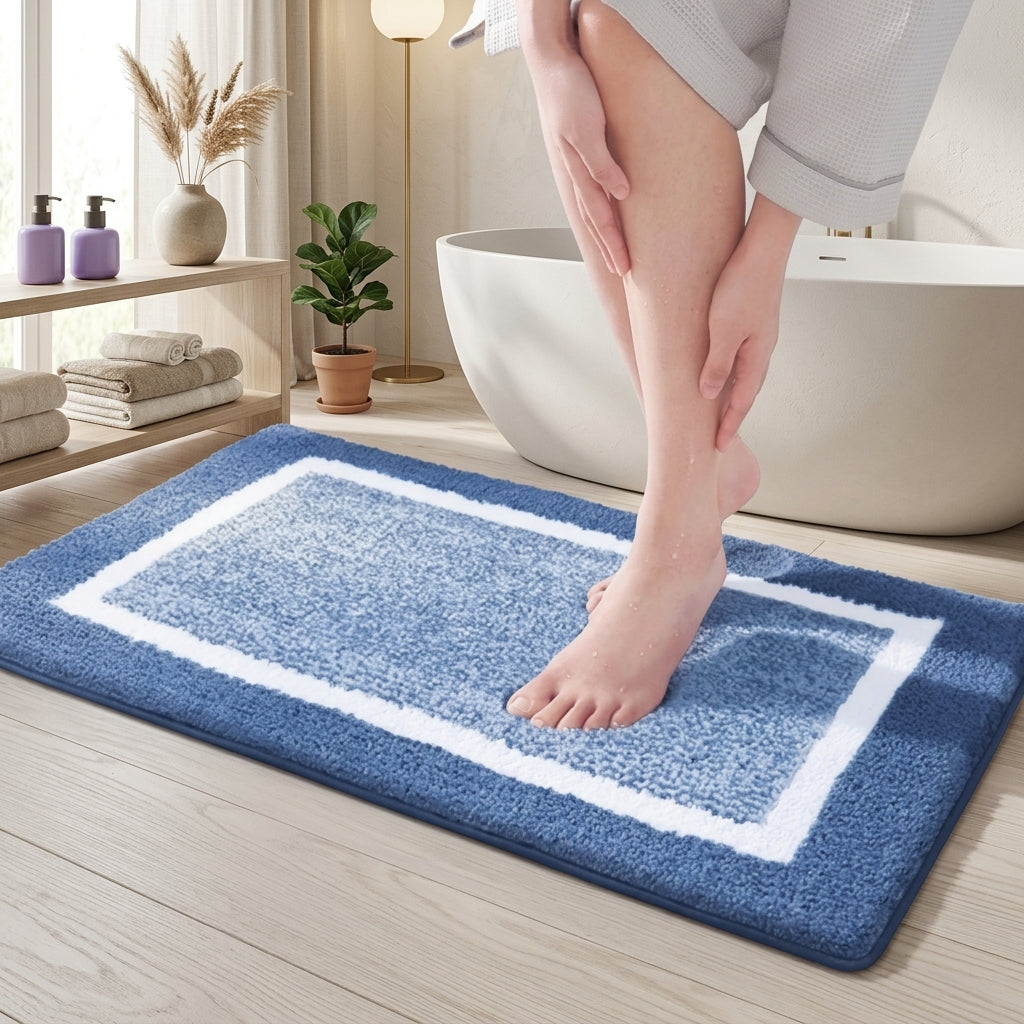 Tappetino Bagno Morbido Antiscivolo Rettangolare Stile Nordico Moderno | Morbivento