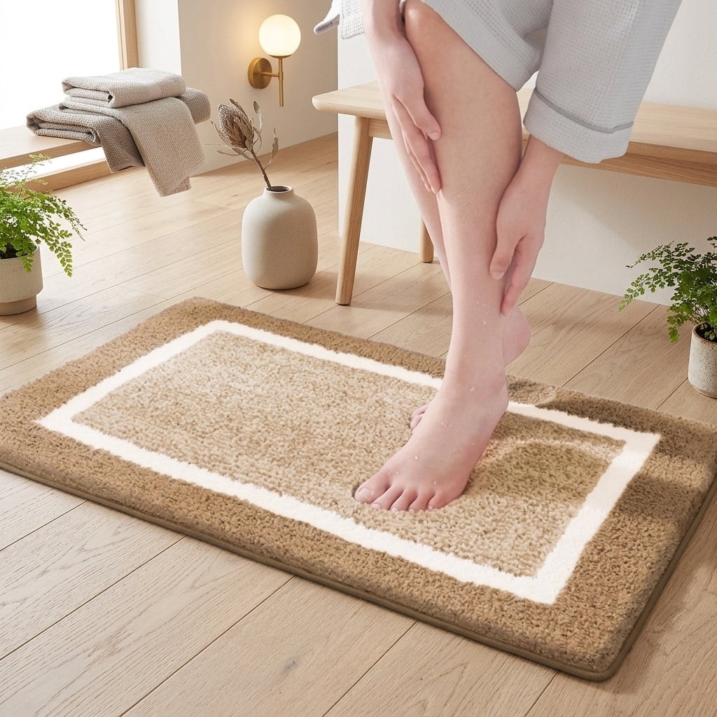 Tappetino Bagno Morbido Antiscivolo Rettangolare Stile Nordico Moderno | Morbivento